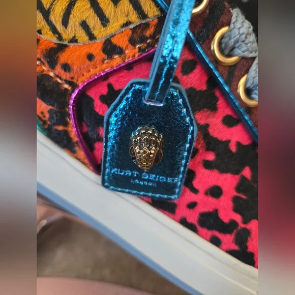 Kurt Geiger LondonSouthbank Tag patchwork lace-up sneakers. Size 38 - US 7.5 - Picture 4 of 11